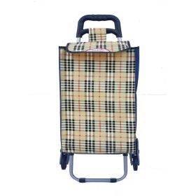Carucior pentru piata cu 3 roti, Miras, Bej cu bluemarin, 36 lt, Impermabil