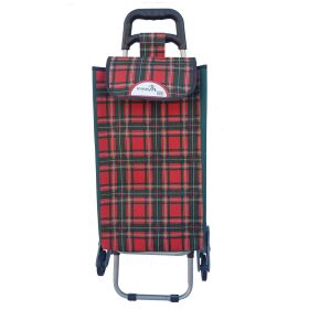 Carucior pentru piata cu 3 roti, Miras, Rosu cu verde, 36 lt, Impermabil