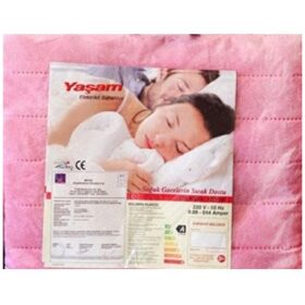 Saltea electrica YASAM™, 120X160, 80 W, 2 trepte de temperatura, patura electrica, Roz