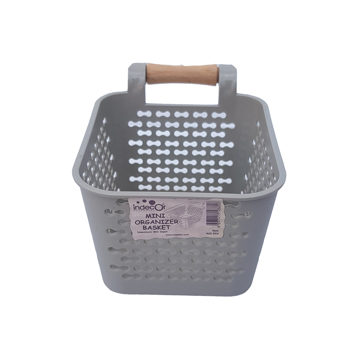 Cos depozitare pentru sertar, Indecor, 15 X 10 X 11cm, gri - imagine 3
