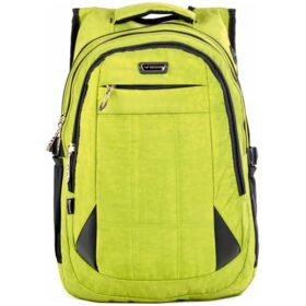 Ghiozdan / Rucsac Relaxion cu 4 compartimente, cu mufa pentru casti, cu suport pentru spate, Verde, 46x32x23 cm