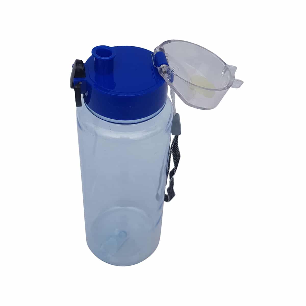 Sticla de apa 600 ml, cu buton de deschidere, Albastru - imagine 2