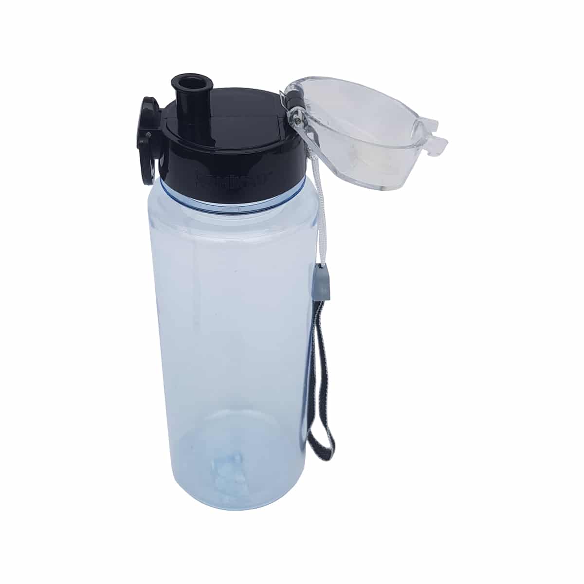 Sticla de apa 600 ml, cu buton de deschidere, Negru - imagine 2