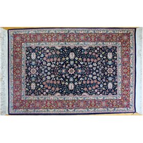 Covor manual turcesc, HEREKE din lana pe urzeala de bumbac , 350.000 noduri/m², 143 x 104 cm