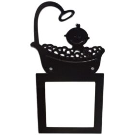 Decoratiune priza CADA lemn, 65x65 mm, negru, EHA