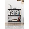 0001456 bofigo dekoratif 3 rafli kitaplik metal kitaplik bendir BazaarIstanbul