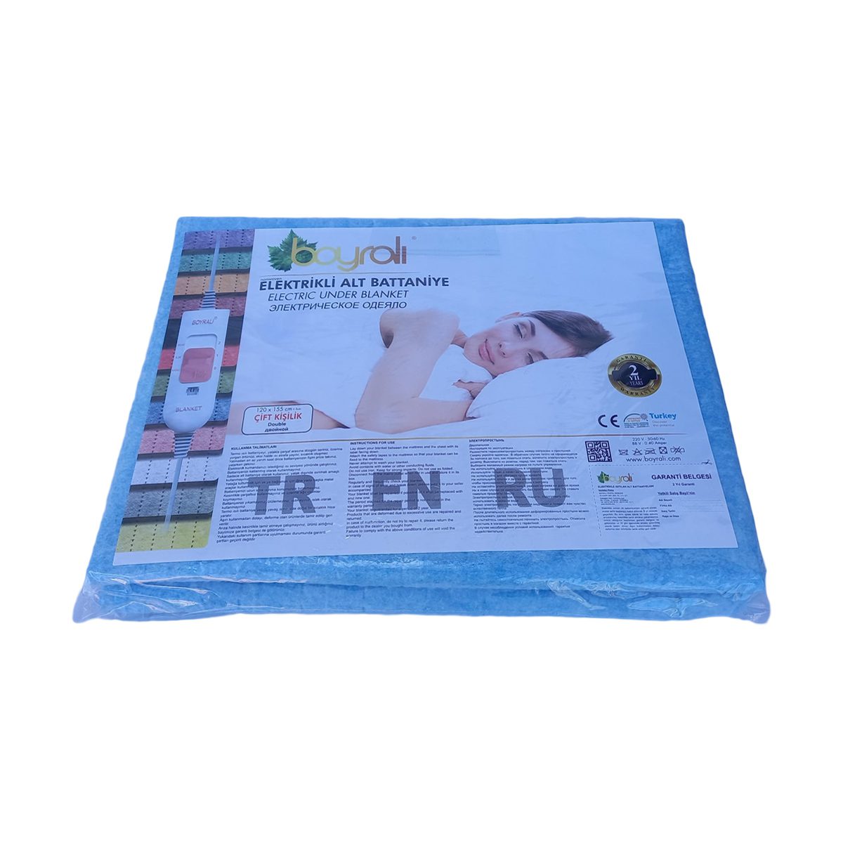 Saltea (patura) electrica cu 2 trepte de temperatura, rezistent la umiditate 100%, Nonwoven, I120xl155 cm, 88 W, EHA - imagine 7