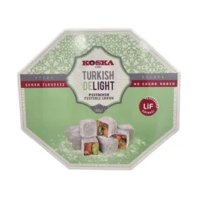Turkish Delight Original with pistachio, Diabetic (Rahat Turcesc cu fistic) Koska, Vegan, Made in Turkiye, 160 gr