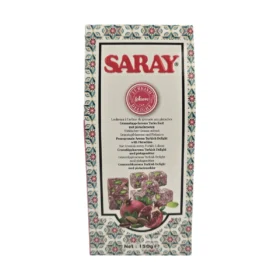 Turkish Delight Autentic (Rahat Turcesc) 150 gr, Vegan, cu fistic si aroma de rodie, fistikli ve nar aromali lokum, Saray
